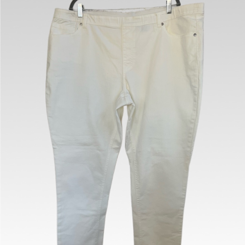DG2 by Diane Gilman Cream Straight Leg Pants size 2X BRAND NEW